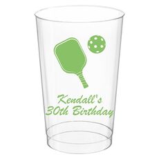 Pickleball Paddle Clear Plastic Cups