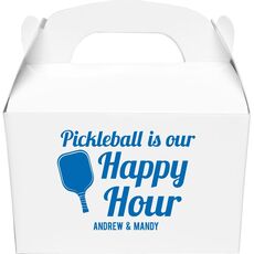 Pickleball Is Our Happy Hour Gable Favor Boxes
