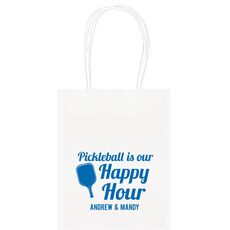 Pickleball Is Our Happy Hour Mini Twisted Handled Bags