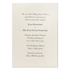 Embossed Dotted Border Invitations