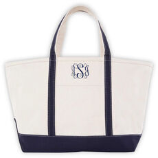 Personalized Navy Shopper Tote