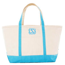 Personalized Baby Blue Large Boat Tote