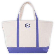 Personalized Violet Large Trimmed Classic Tote
