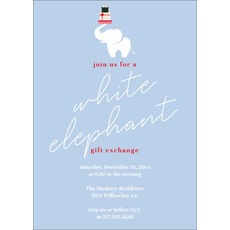 White Elephant Gift Exchange Invitations