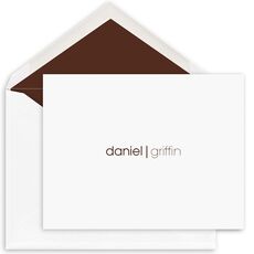 Dual Name Folded Note Cards