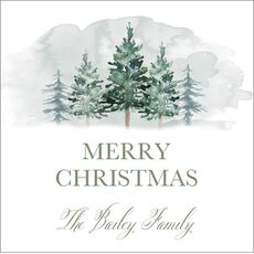 Forest Scenery Square Gift Stickers