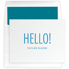 Cheerful Greetings Folded Note Cards - Letterpress
