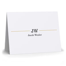 Executive Initials Folded Note Cards