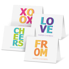 Pop Block Greetings Folded Note Card Collection