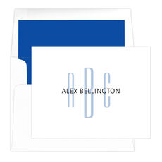 Commonwealth Monogram Folded Note Cards