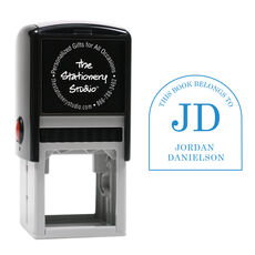 Initial Arched Self-Inking Book Stamp