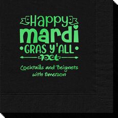 Happy Mardi Gras Y'All Napkins