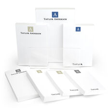 Classic Square Initial 7 Notepad Set