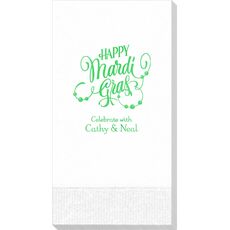 Happy Mardi Gras Beads Guest Towels