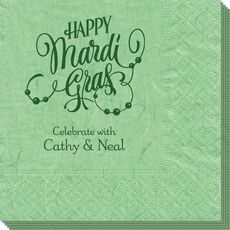 Happy Mardi Gras Beads Bali Napkins