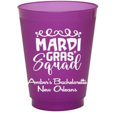 Mardi Gras Squad Colored Shatterproof Cups