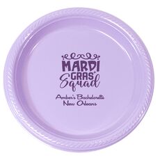 Mardi Gras Squad Plastic Plates