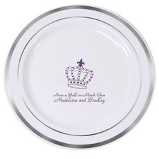 Royalty Crown Premium Banded Plastic Plates