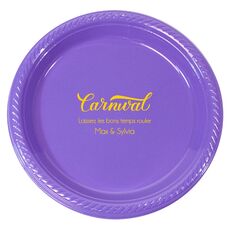 Script Carnival Plastic Plates