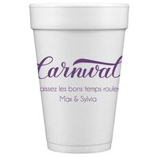 Script Carnival Styrofoam Cups