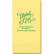 Mardi Gras Script Guest Towels