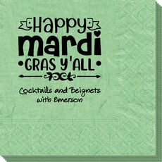 Happy Mardi Gras Y'All Bali Napkins