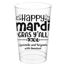 Happy Mardi Gras Y'All Clear Plastic Cups
