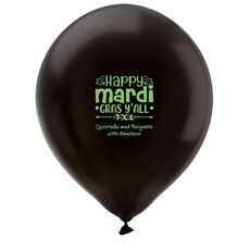 Happy Mardi Gras Y'All Latex Balloons