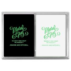 Mardi Gras Script Double Deck Playing Cards