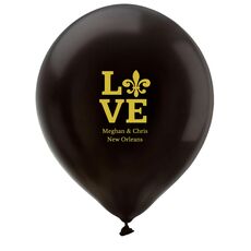 Fleur de Lis Love Latex Balloons
