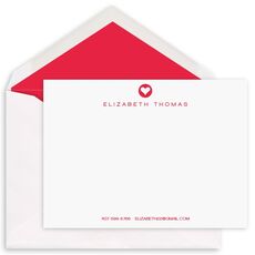 Modern Heart Flat Note Cards