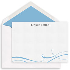 Elegant Flourish Flat Note Cards