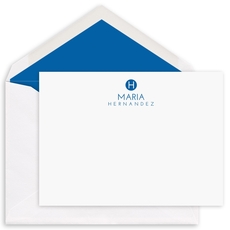 Modern Initial Flat Note Cards