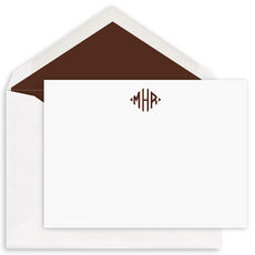 Sophisticated Monogram Flat Note Cards