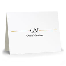 Executive Initials Folded Note Cards