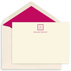 Initial Square Flat Note Cards