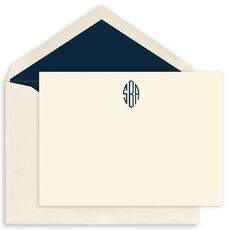 Simply Monogram Flat Note Cards