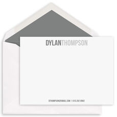 Two Tone Modern Flat Note Cards