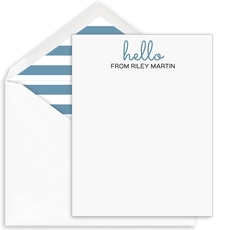 Hello Flat Note Cards