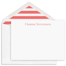Simply Elegant Flat Correspondence Cards - Raised Ink