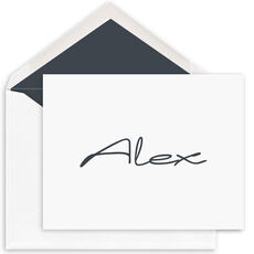 Alex Folded Note Cards - Raised Ink