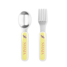 Garden Party Toddler Stainless Steel Fork and Spoon Set