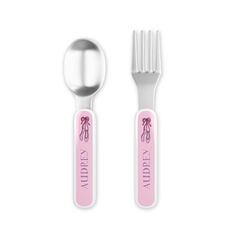 Ballerina Toddler Stainless Steel Fork and Spoon Set