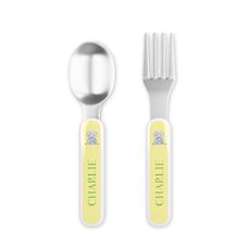Easter Bunny Toddler Stainless Steel Fork and Spoon Set