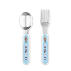 Down on the Farm Toddler Stainless Steel Fork and Spoon Set