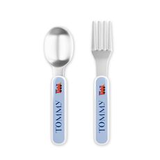 All Aboard Toddler Stainless Steel Fork and Spoon Set