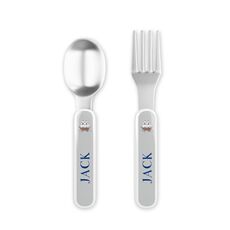 Ahoy Matey Toddler Stainless Steel Fork and Spoon Set