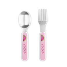 Ant Picnic Toddler Stainless Steel Fork and Spoon Set