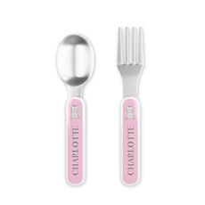 Purrfect Toddler Stainless Steel Fork and Spoon Set