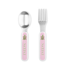 Sea Turtle Toddler Stainless Steel Fork and Spoon Set